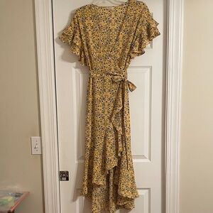 Max Studio Floral Wrap Dress